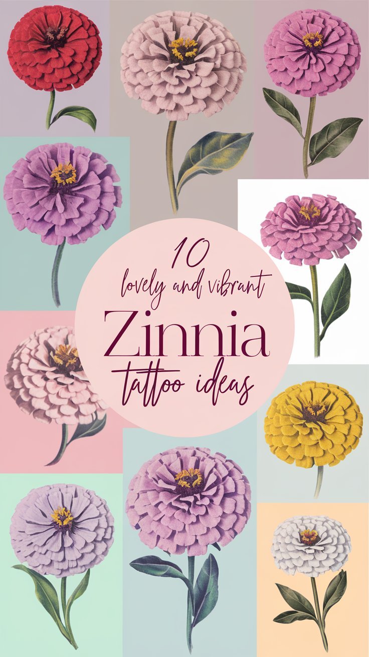 Read more about the article 10 Lovely and Vibrant Zinnia Tattoo Ideas for Gardeners