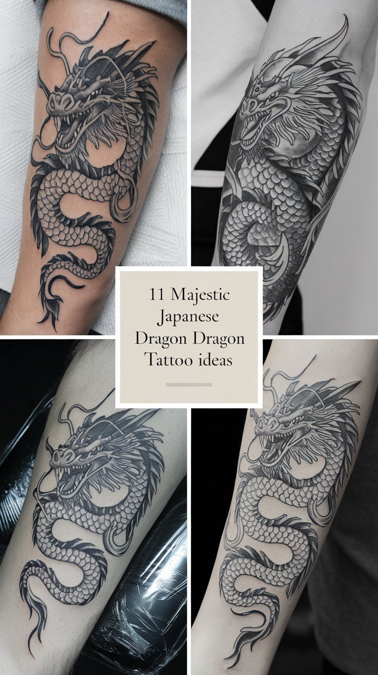 Read more about the article 11 Powerful and Majestic Japanese Dragon Tattoo Ideas for Mythology