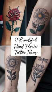 Read more about the article 11 Beautiful Dead Flower Tattoo Ideas: Symbolism, Meaning, and Design Inspiration