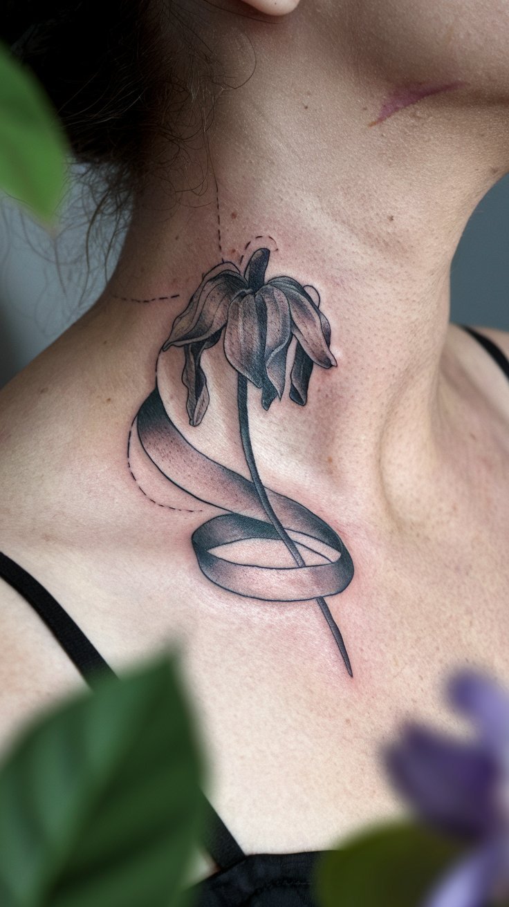 Tattoo Of A Dead Flower Symbolism And Design Inspiration Tattoo Of A Dead Flower Symbolism And Design Inspiration