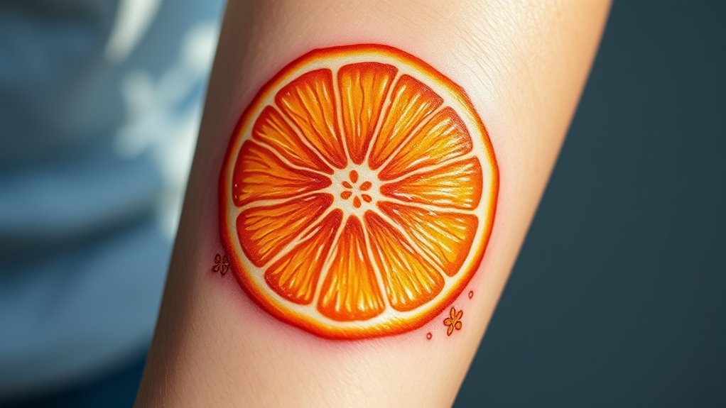 Read more about the article Orange Slice Tattoo Meaning and Symbolism