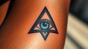 Read more about the article Eye Triangle Tattoo Meaning and Symbolism