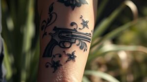 Read more about the article Gun Tattoo Meaning and Symbolism