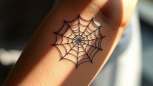 Read more about the article Spider Web on Elbow Tattoo Meaning and Symbolism