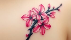 Read more about the article Japanese Cherry Blossom Tattoo Meaning and Symbolism